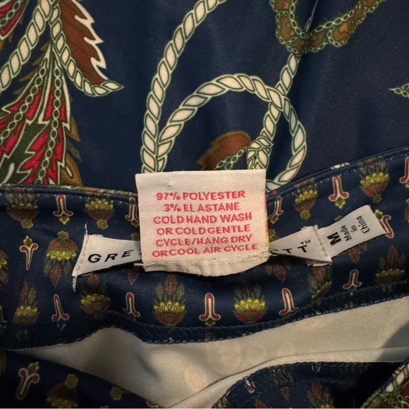 Gretchen Scott Designs A Line Skirt in Blue Tropical Paisley - Medium - Picture 4 of 5